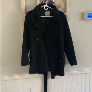 Woman’s Small Black Peacoat